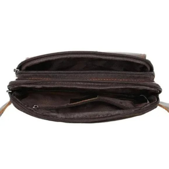 New Leather Fanny Pack, Waist Bag for Travel Outdoor Brown 26 - Picture 6 of 8